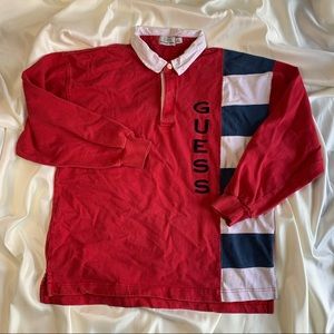 Guess Lo g Sleeve Polo Shirt